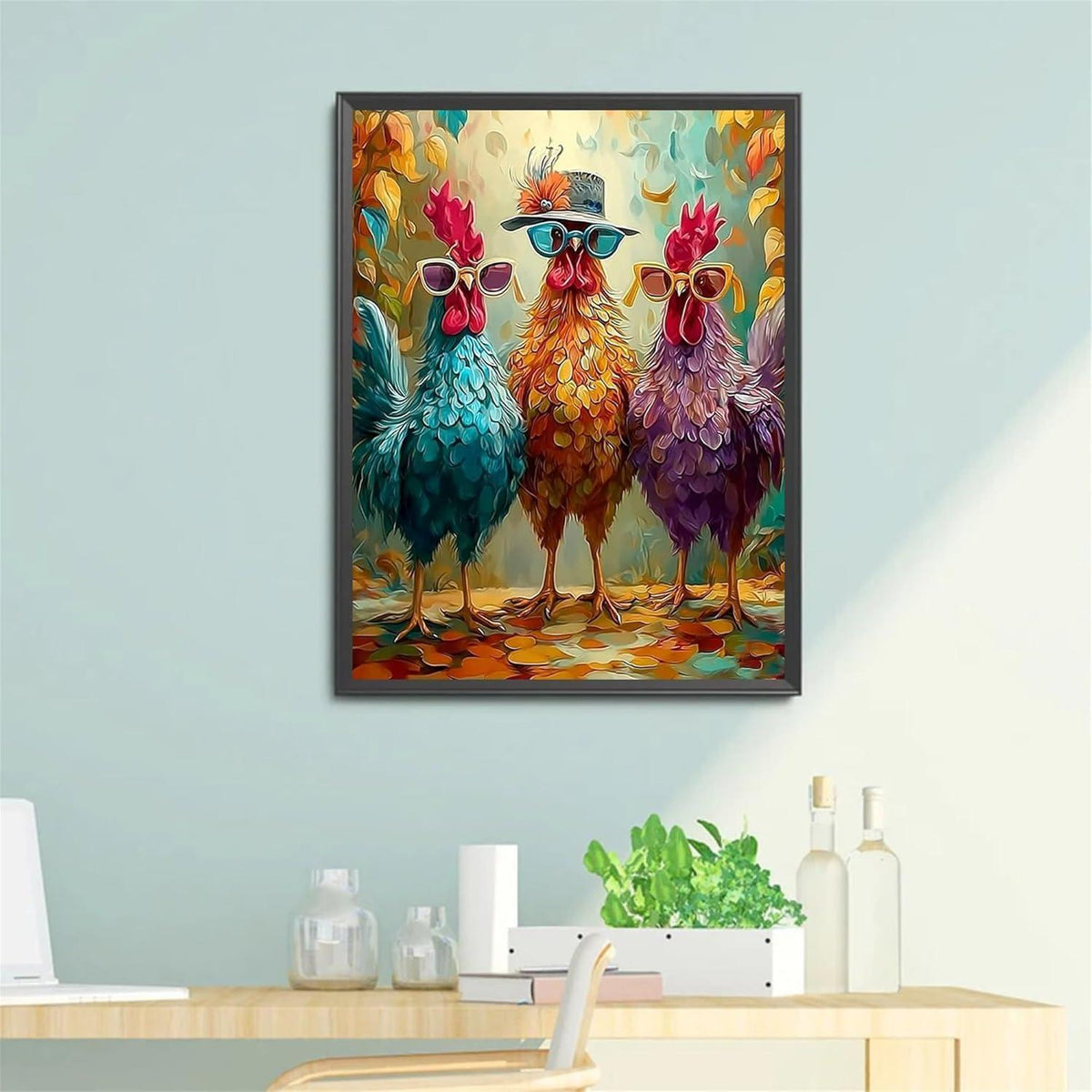 Malen nach Zahlen Huhn – DIY Leinwand für Erwachsene
