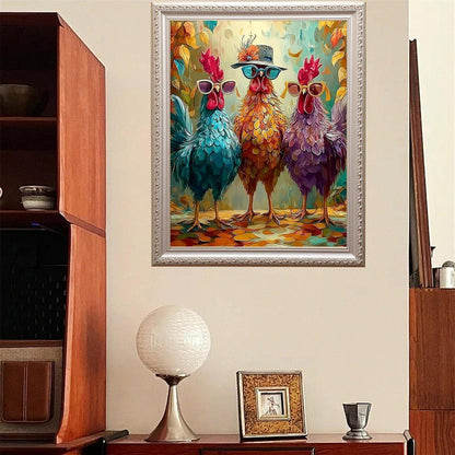 Malen nach Zahlen Huhn – DIY Leinwand für Erwachsene
