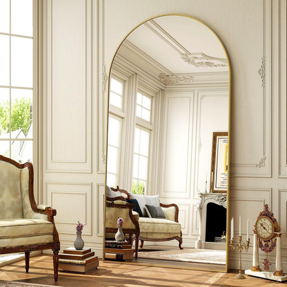 Ganzkörperspiegel Bogen Gold – 95x195cm, Stand- & Wandspiegel