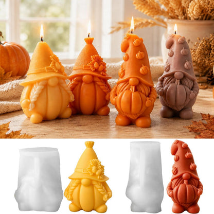 Silikonform Kürbiszwerg für Herbstdeko, Kerzen & Seifen