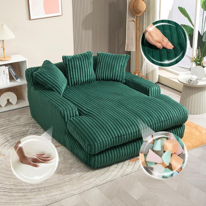 Boneless Couch: Bequemes Cord-Schlafsofa in Grün