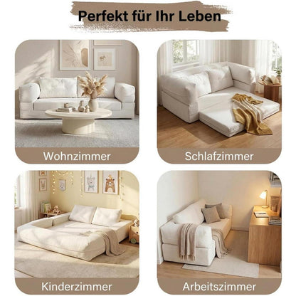 Klappbares Schlafsofa Couch mit Liegefläche 170x90 cm