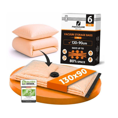XXL Vakuumbeutel für Bettdecken & Kissen – 6er Set (130x90cm)