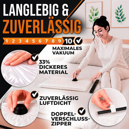 XXL Vakuumbeutel für Bettdecken & Kissen – 6er Set (130x90cm)