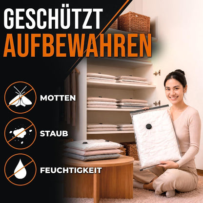 XXL Vakuumbeutel für Bettdecken & Kissen – 6er Set (130x90cm)