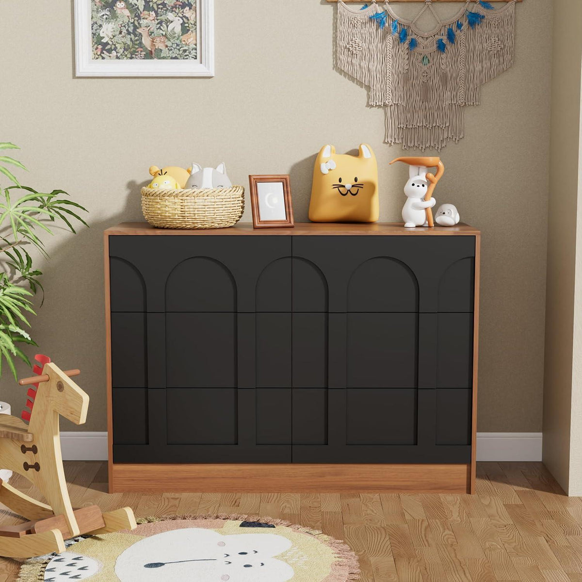 Moderne Kommode mit 6 Schubladen – 100x34x72 cm