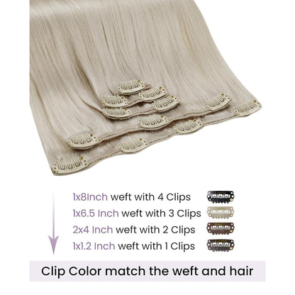 Echthaar Haarverlängerung Blond Clip-in 30cm #60