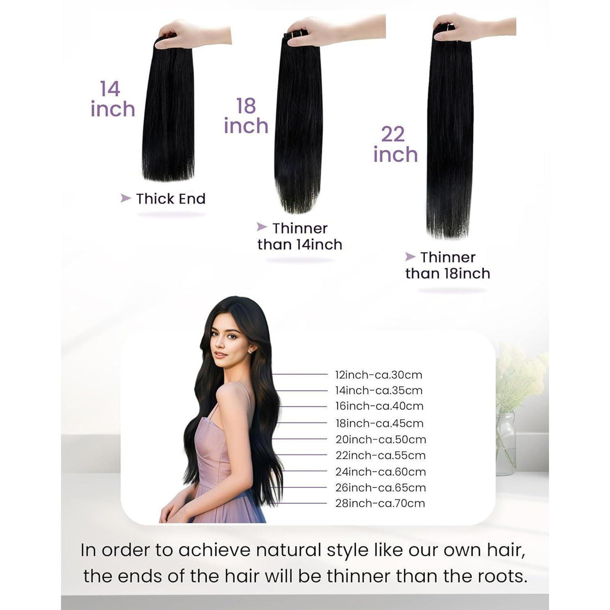 Echthaar Haarverlängerung Blond Clip-in 30cm #60