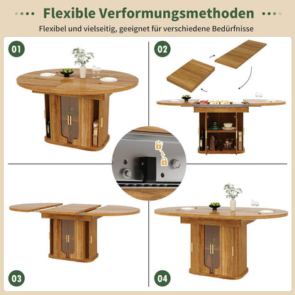 Ausziehbarer Esstisch Walnut – 118-158 cm, Platz für 6 Personen