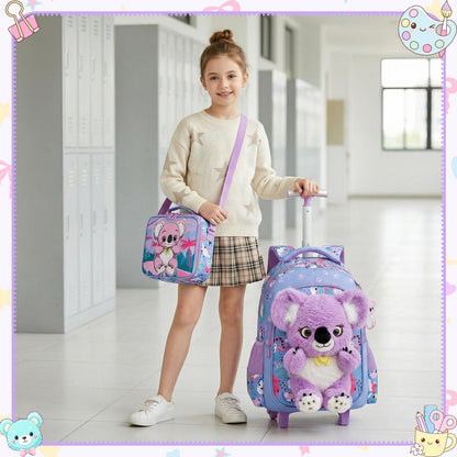 Schulrucksack Trolley Mädchen Koala – 3-teiliges Set