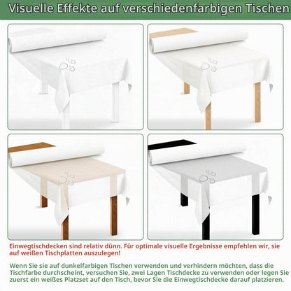 Tischdeckenrolle Weiß 1,20m x 20m Einweg Vlies | Party & Deko