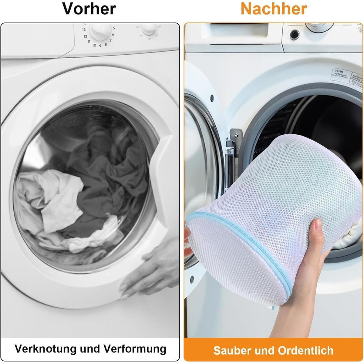 BH Wäschenetz 3er Set – Schutzbeutel für Waschmaschine