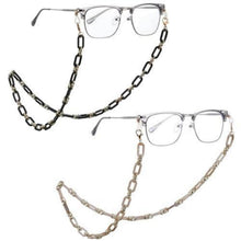 2x Acryl Brillenkette – Retro Sonnenbrillenband & Maskenhalter