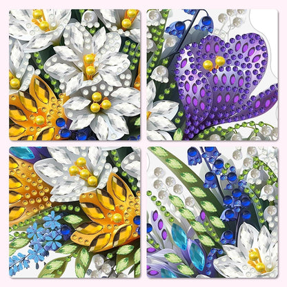 Diamantmalerei Krokus Blumenstrauß – DIY Fensterbild & Wanddeko