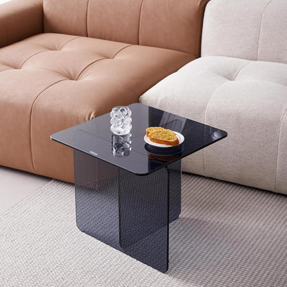 Beistelltisch Glas Braun Getönt Modern 45x45x41cm