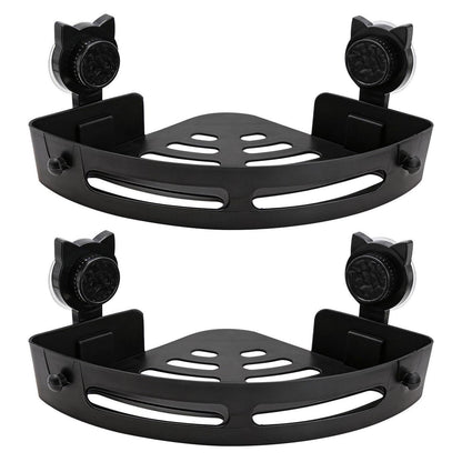 Duschablage Eckregal ohne Bohren – 2er Set Schwarz