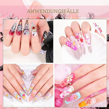 6000+ Nail Art Charms Set mit Strasssteinen & Zubehör