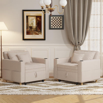 Extrabreites Schlafsofa 97cm mit Bettkasten & Verstelllehne