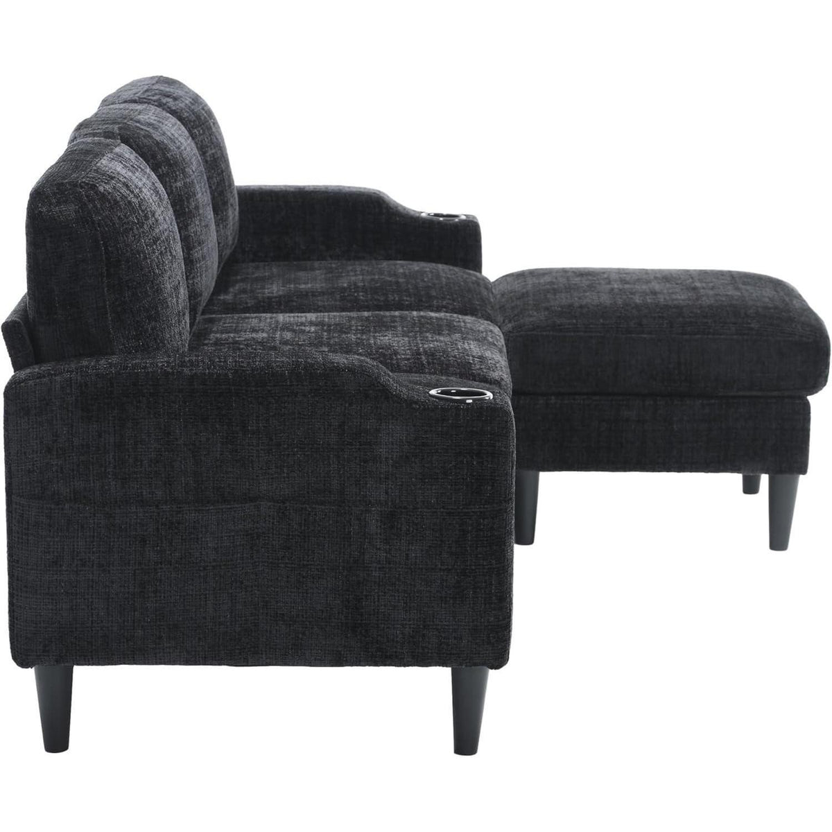 Ecksofa mit Schlaffunktion, 4-Sitzer, Dunkelgrün