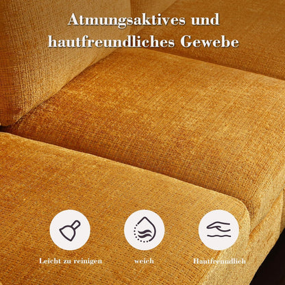 Ecksofa mit Schlaffunktion, 4-Sitzer, Grau