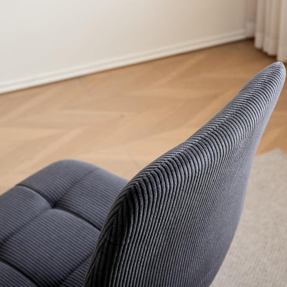 8 Esszimmerstühle Modern Grau & Schwarz, Gepolstert
