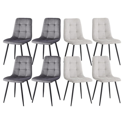 8 Esszimmerstühle Modern Grau & Hellgrau, Gepolstert