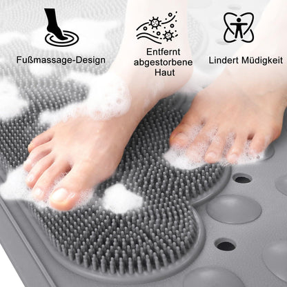 Rutschfeste Duschmatte 80x80 cm | TPE Massage Matte mit Saugnäpfen