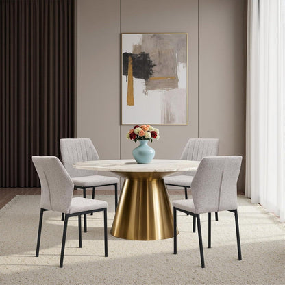Esszimmerstühle 6er Set – Beige Polsterstühle für Küche & Wohnzimmer