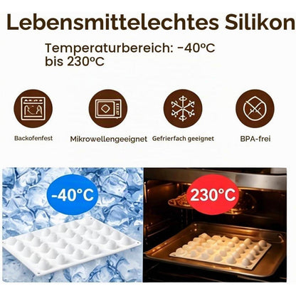 35-Loch Silikonform Kugel | Schokoladen, Eis, Pralinen & Gelee