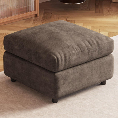 Sitzhocker mit Stauraum – Gepolsterte Ottomane Braun