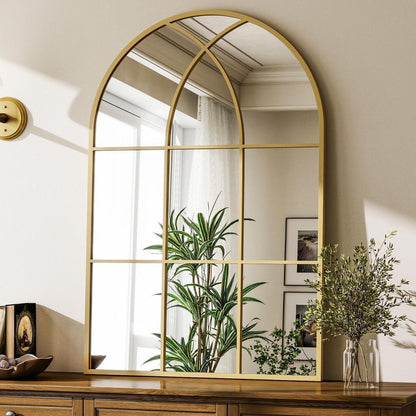 Wandspiegel Fischgrät Gold 60x90 cm – Dekorative Spiegel für Zuhause
