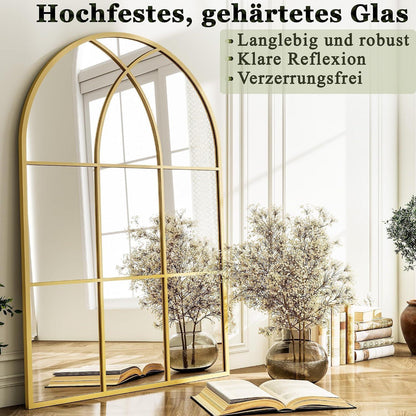 Wandspiegel Fischgrät Gold 60x90 cm – Dekorative Spiegel für Zuhause
