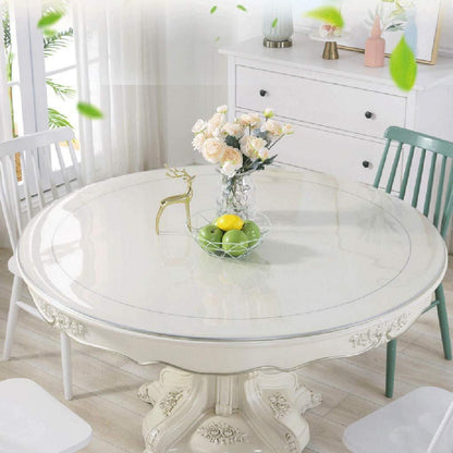 PVC Tischdecke Transparent Rund 120cm – Schutzfolie 2mm