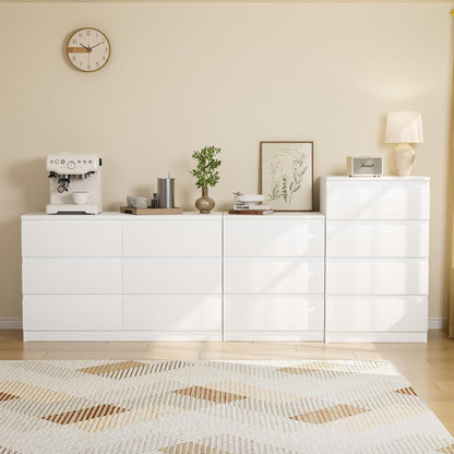 Weiße Kommode mit 4 Schubladen – 70x40x95 cm