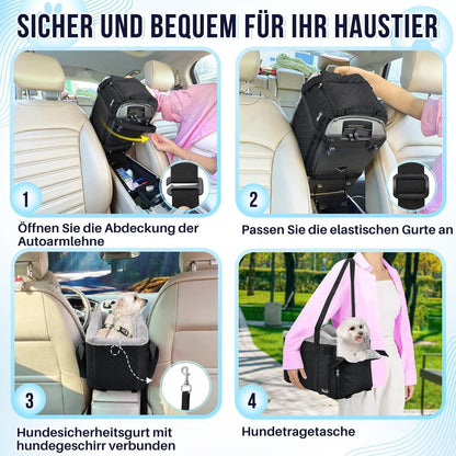 Hundesitz Mittelkonsole – Bequem & Sicher für Kleine Hunde bis 9 lbs