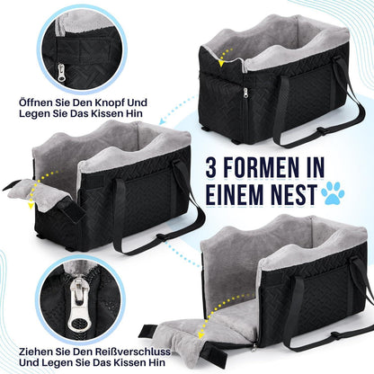 Hundesitz Mittelkonsole – Bequem & Sicher für Kleine Hunde bis 9 lbs