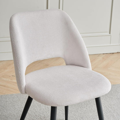Esstisch Set mit 6 Cord-Stühlen – Modernes Esszimmer-Ensemble