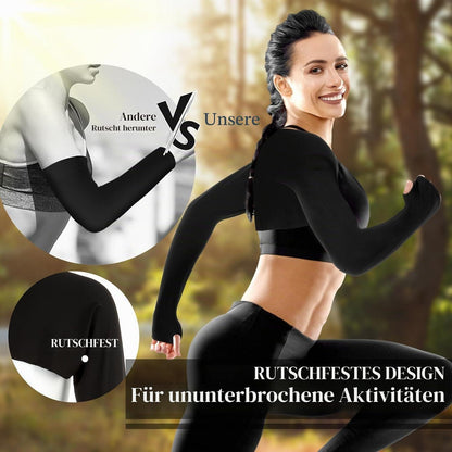 2x UV-Schutz Bolero | Sonnenschutz Armstulpen Damen Kühlender Schal