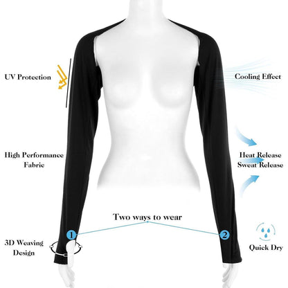 2x UV-Schutz Bolero | Sonnenschutz Armstulpen Damen Kühlender Schal