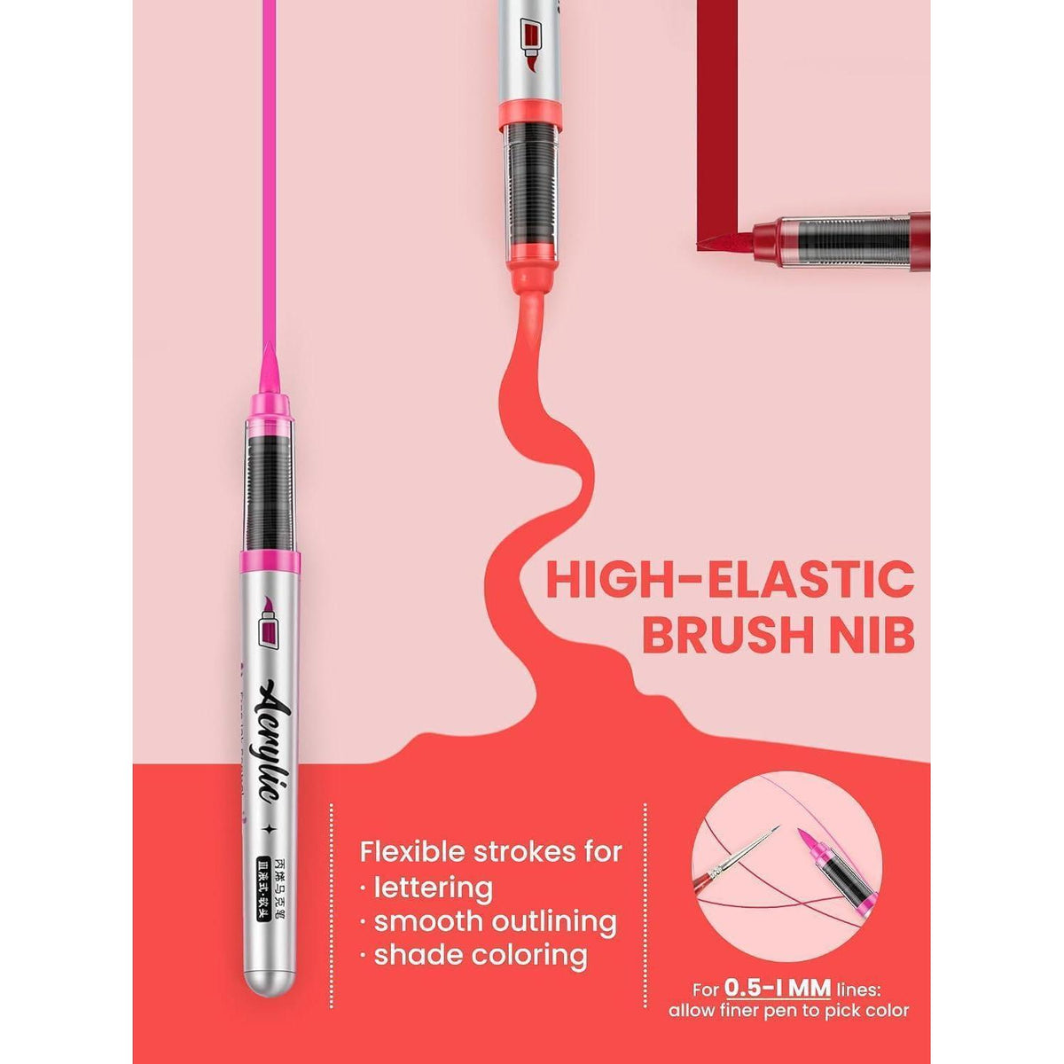 Acryl Marker 120 Farben – Automatische Tintenabgabe & Wasserfest