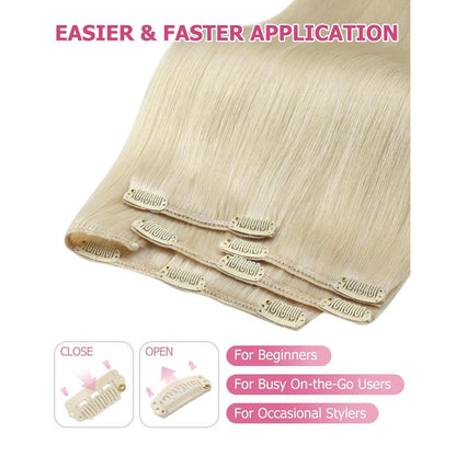 Blond Echthaar Clip-in Extensions 60cm – Remy Haar, 120g