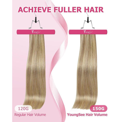 Blond Echthaar Extensions 60cm – Clip-in Haarverlängerung