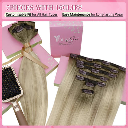Blond Clip-in Echthaar Extensions 60cm – Remy Haarverlängerung