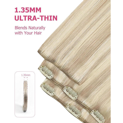 Blond Clip-in Echthaar Extensions 60cm – Volumenspendend & Vielseitig