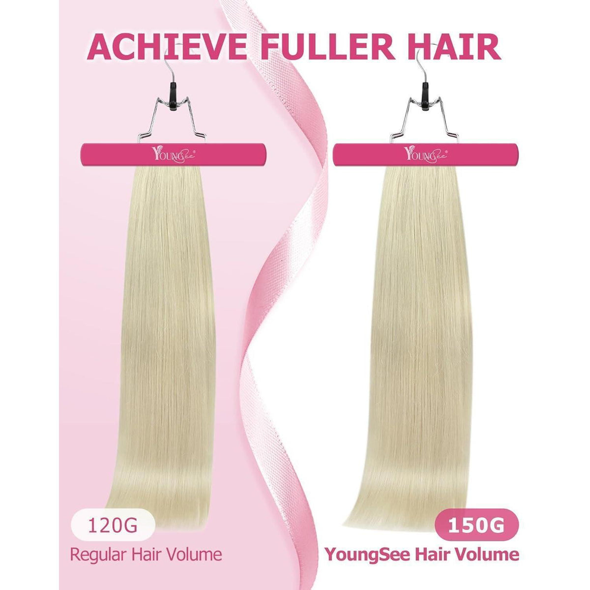 Blond Clip-in Echthaarverlängerung 60cm – 150g