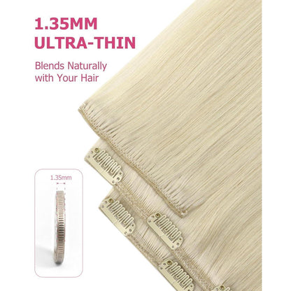 Blond Clip-in Echthaarverlängerung 60cm – 150g