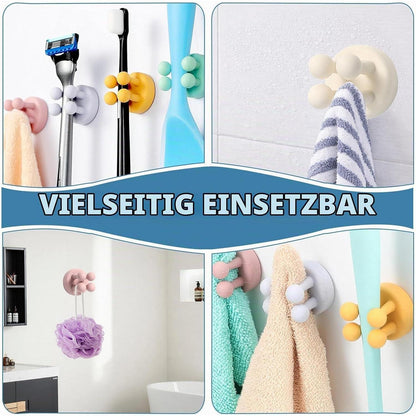 6x Silikon Zahnbürstenhalter Wandhalterung ohne Bohren