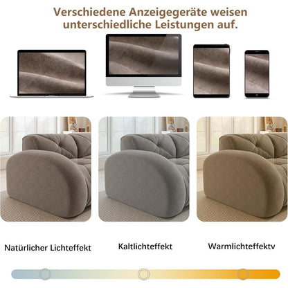 Modernes 4-Sitzer Cord Sofa Braun – Rahmenlos & Komfortabel