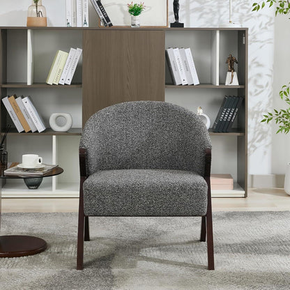 Teddy-Fleece Loungesessel Grau – Bequemer Sessel für Wohnzimmer