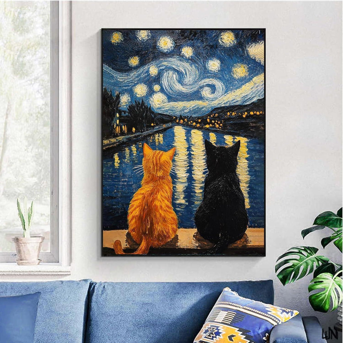 Diamantmalerei Katze Retro 5D Bastelset 30x40cm